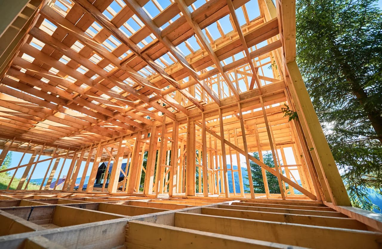Wood-framed construction