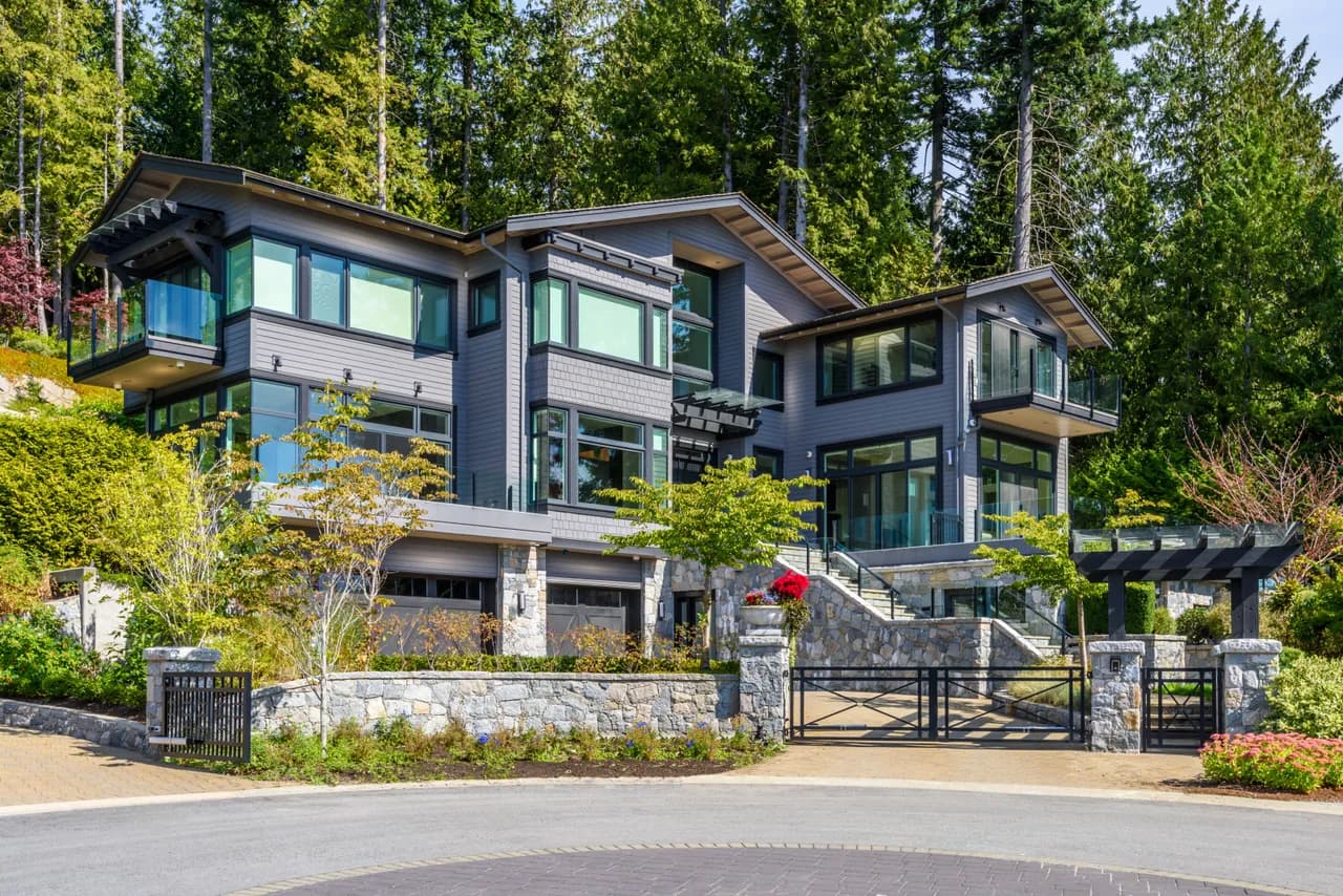 Home in a wooded setting