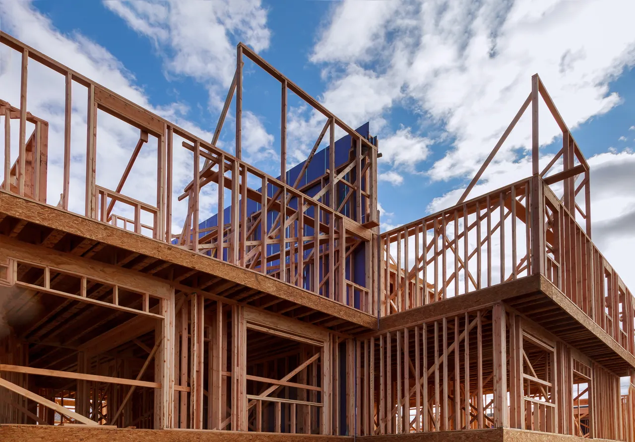 Wood-framed home construction