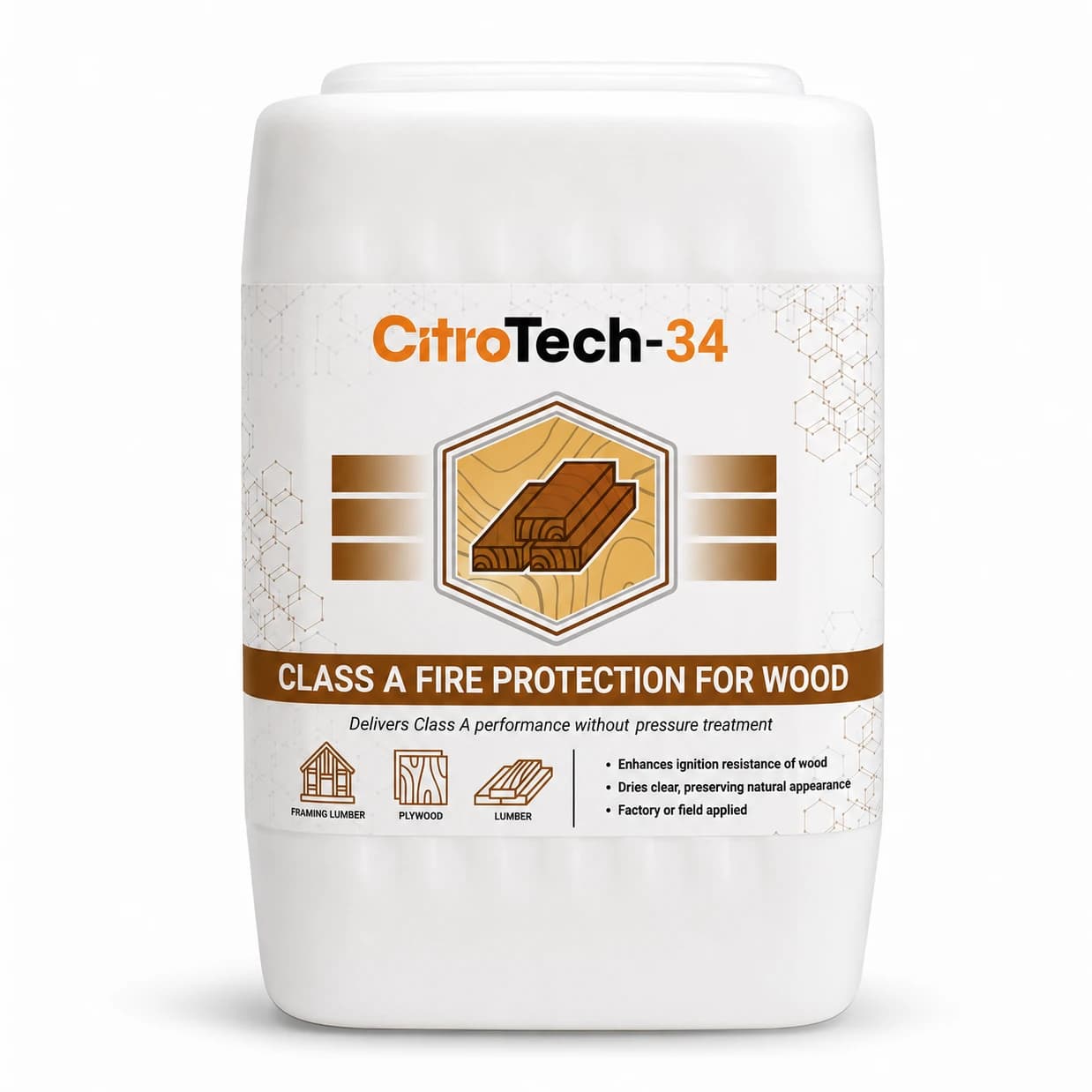 CitroTech-34 Class A fire protection for wood container