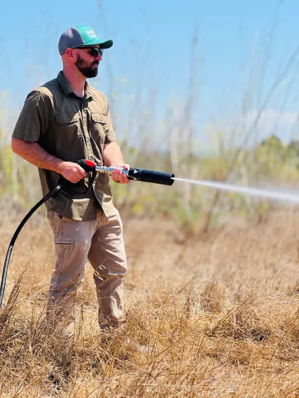 Proactive spray application with a long-range wand