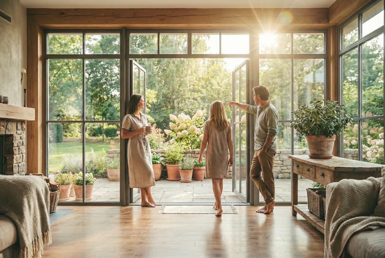 Bright, protected home interior